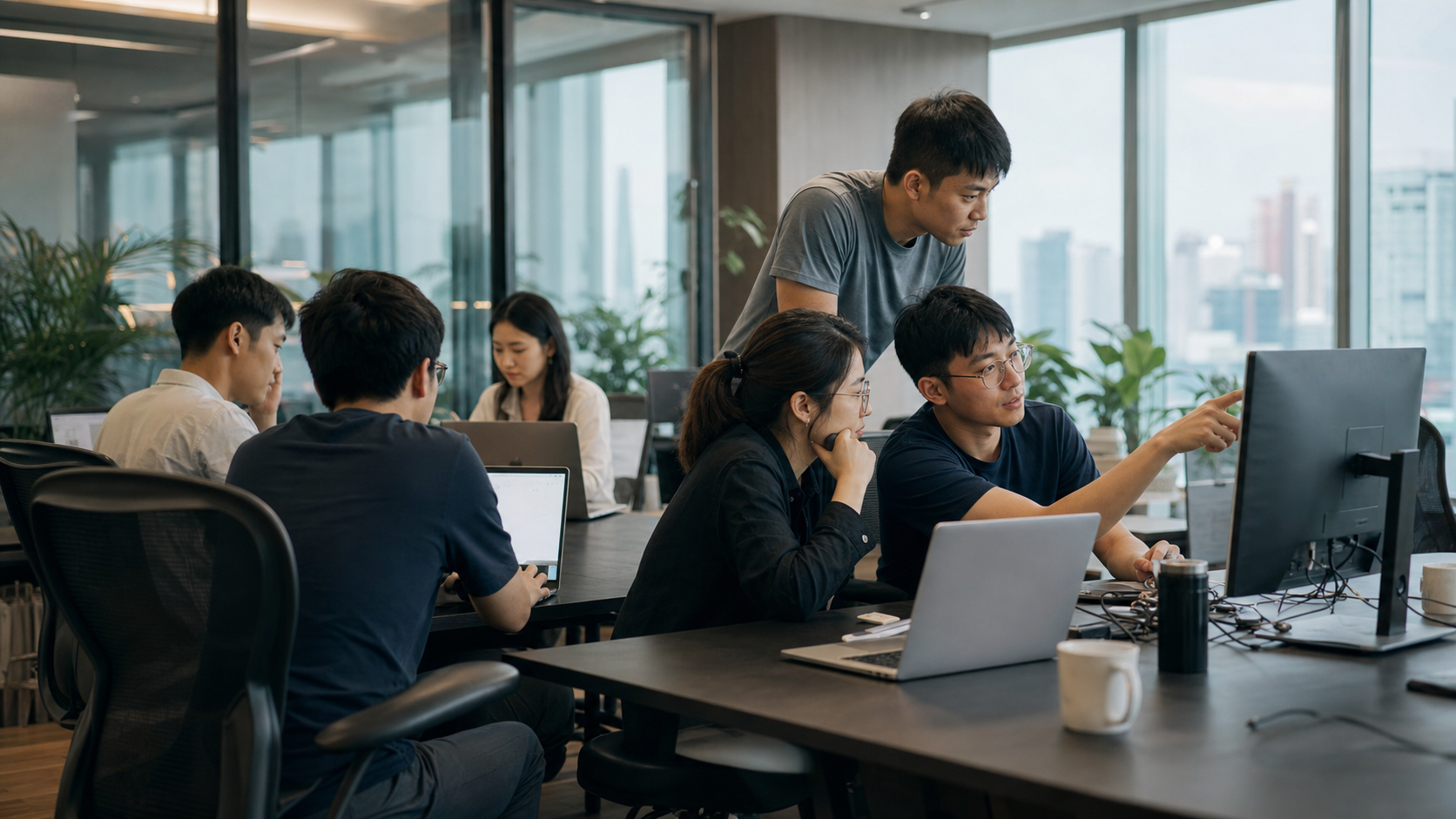 Haideyi engineers collaborating in a modern Singapore office